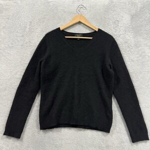 Cashmere Charter Club VNeck Sweater Unisex XL Black Cashmere Luxury Old Money